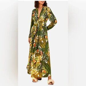 Farm Rio Paradise Forest maxi dress S